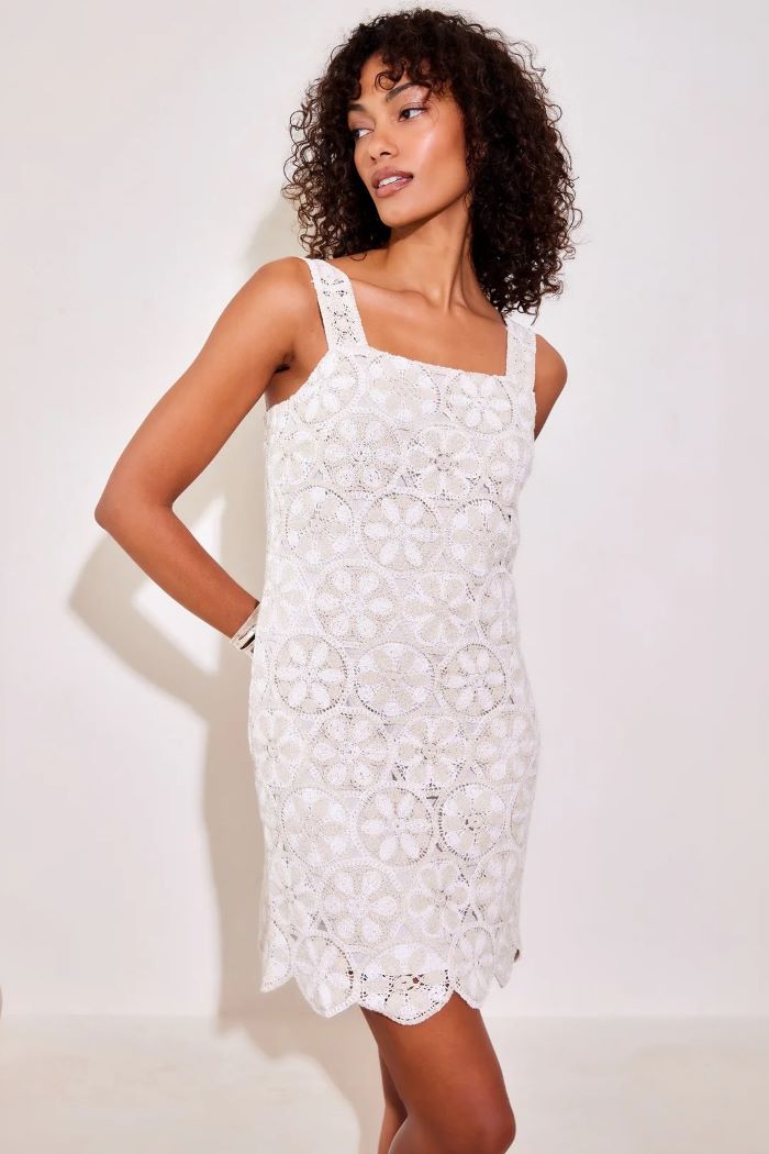 fifteen twenty daisy mini dress off white/natural