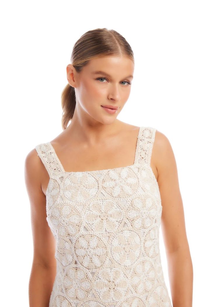 fifteen twenty daisy mini dress off white/natural