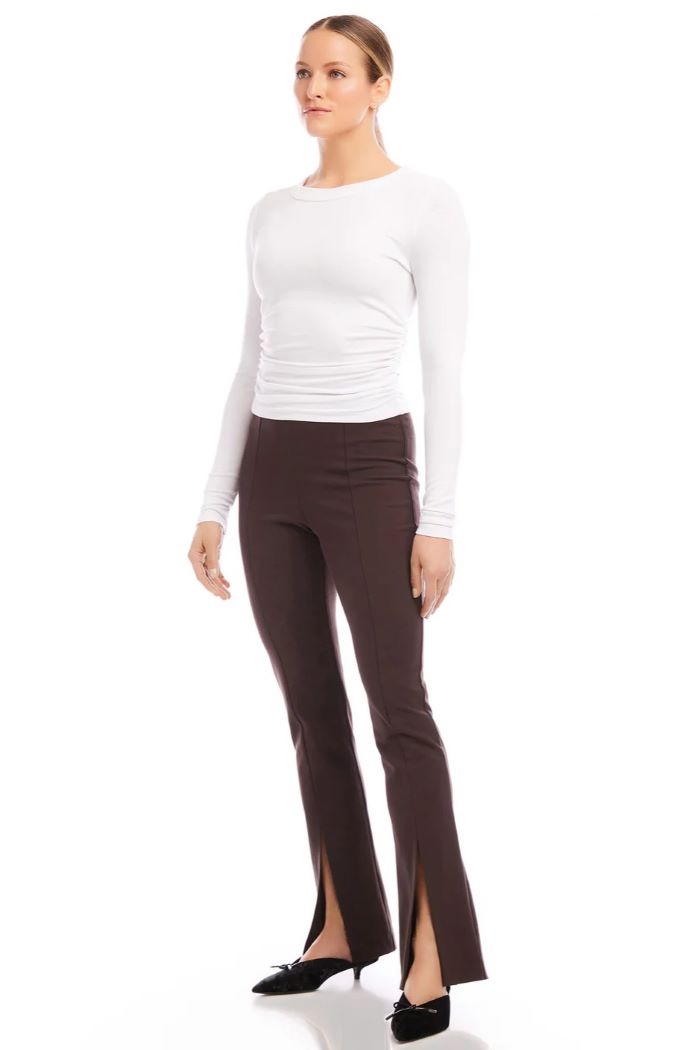 fifteen twenty harlow bootcut pants brown