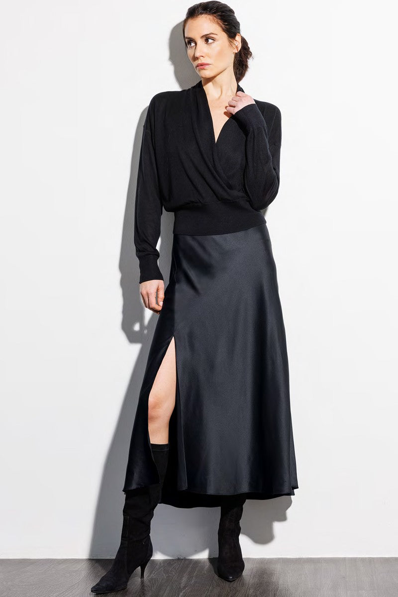 go silk go surplus sweater black