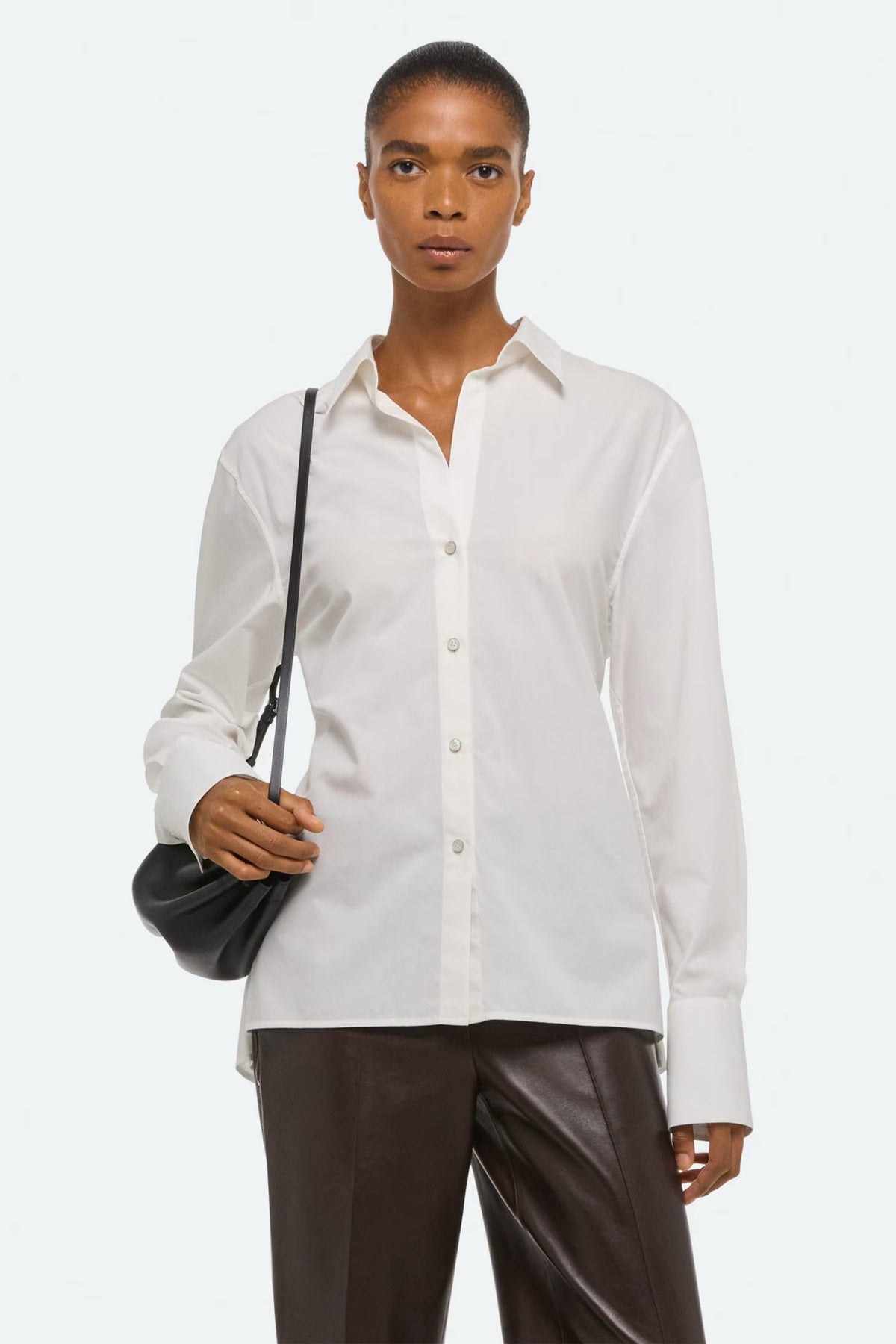 helmut lang apron shirt white