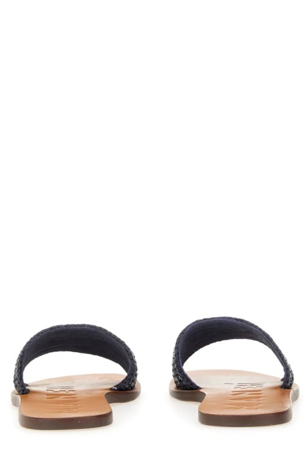 manebi raffia and leather sandals patriot blue
