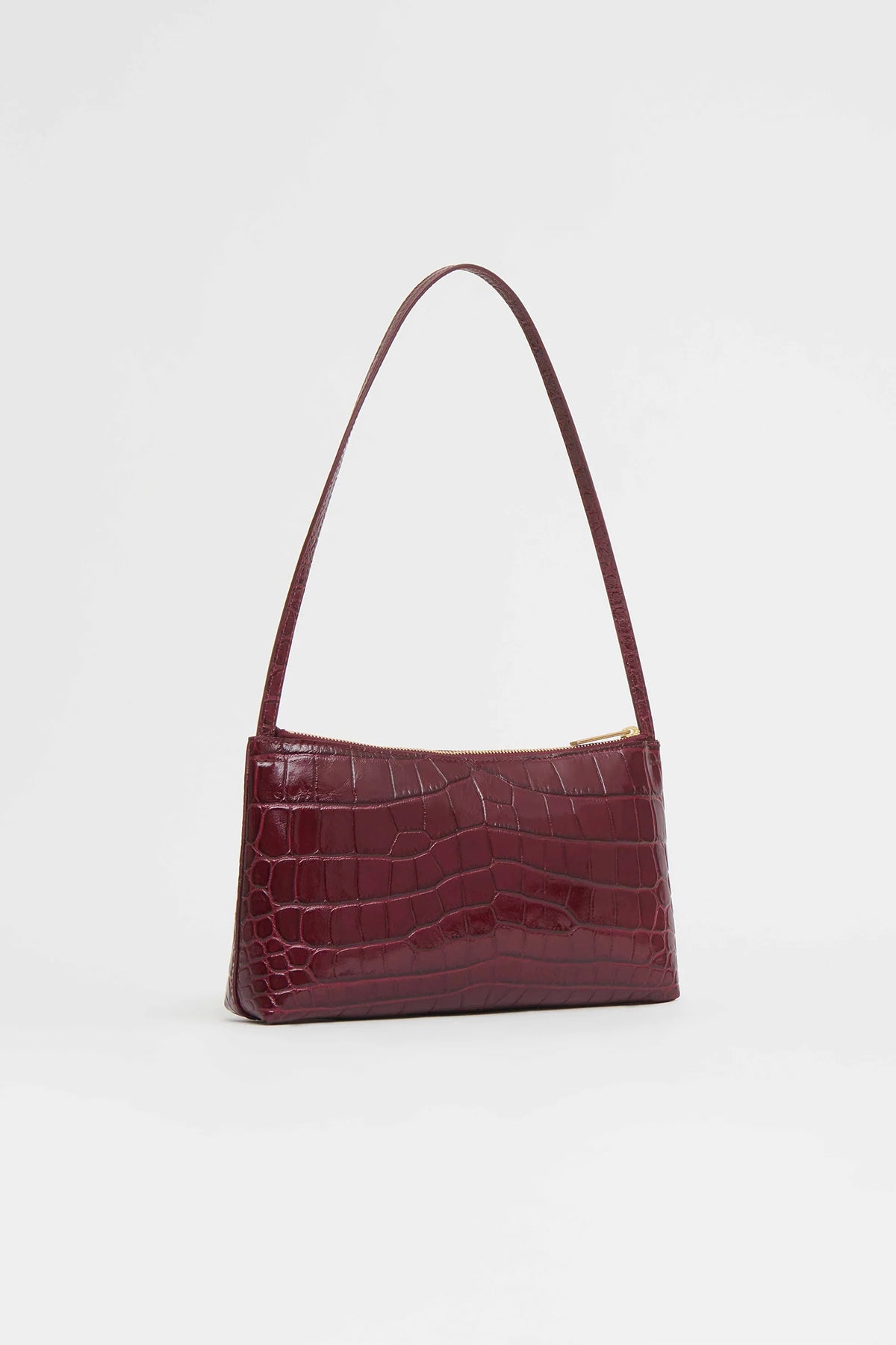 mansur gavriel gaia shoulder bag oxblood croc