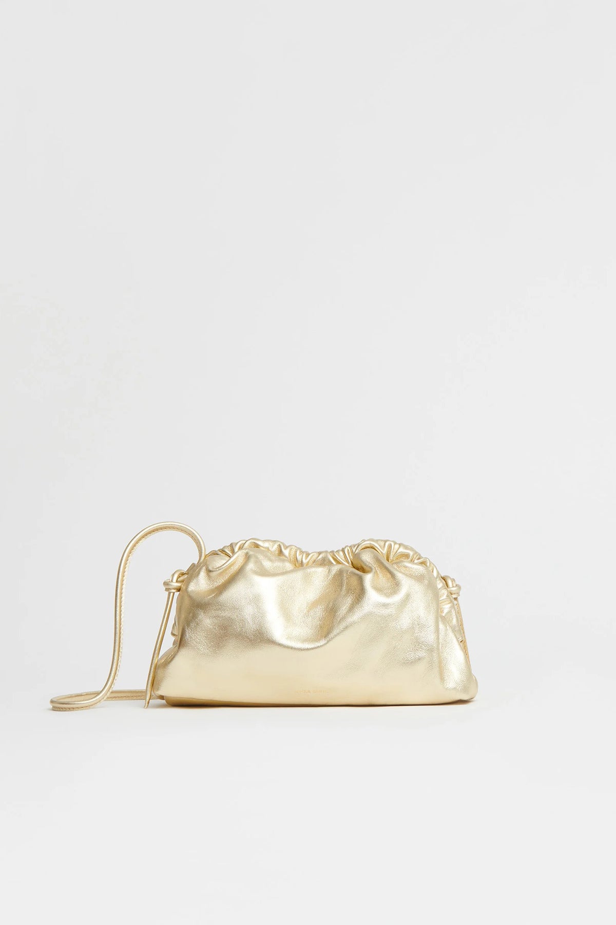 mansur gavriel mini cloud clutch gold