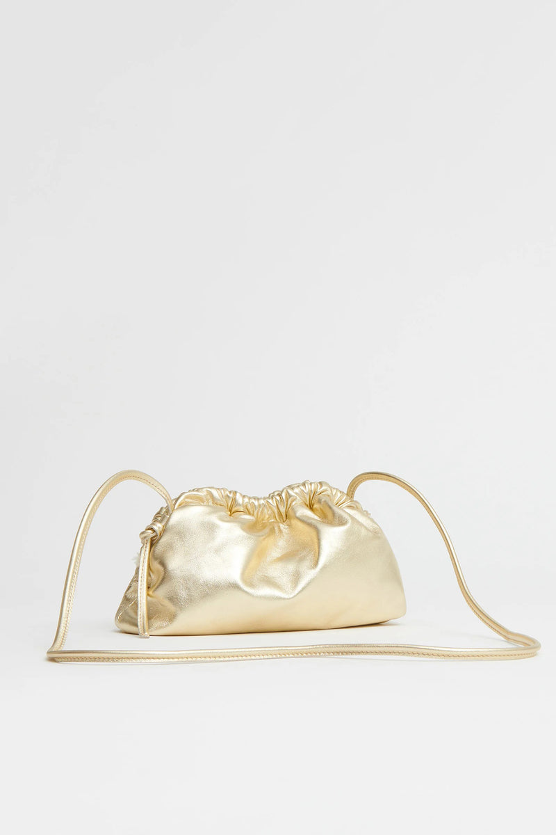 mansur gavriel mini cloud clutch gold
