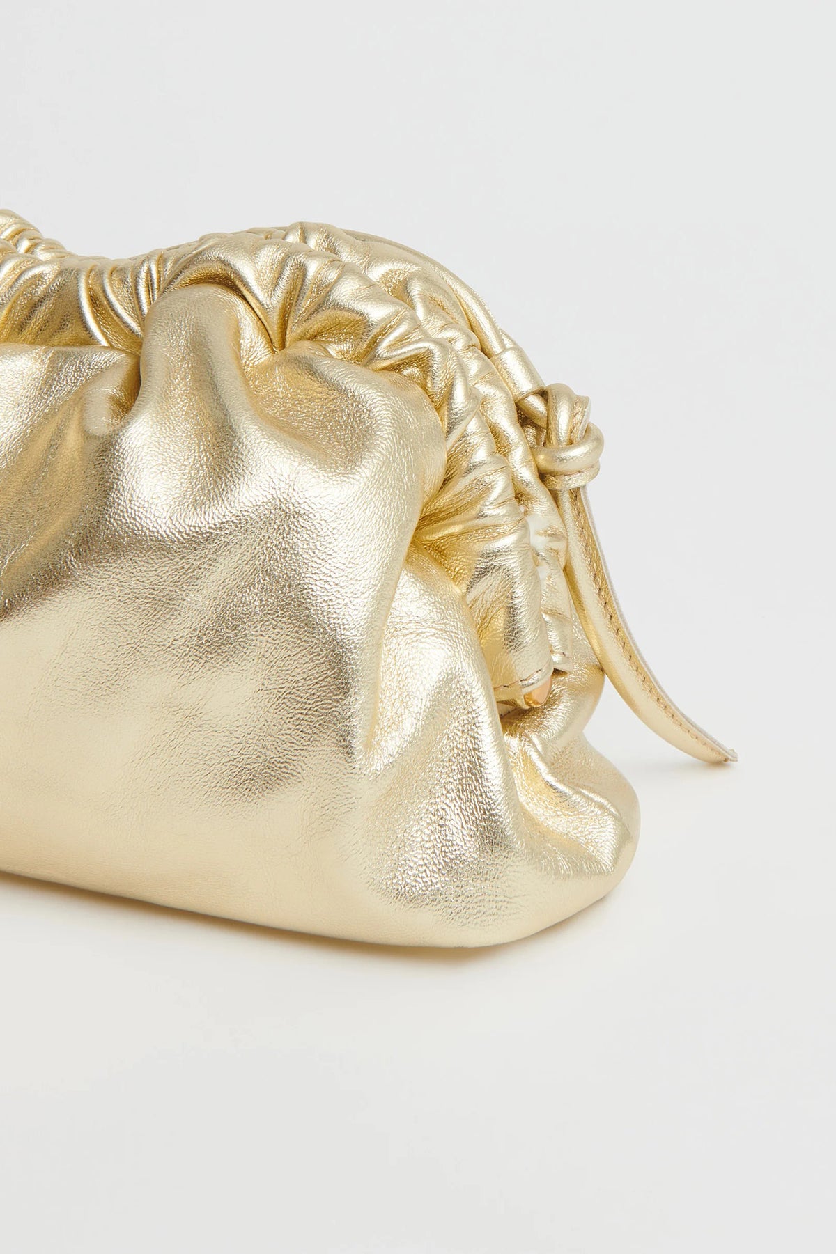 mansur gavriel mini cloud clutch gold