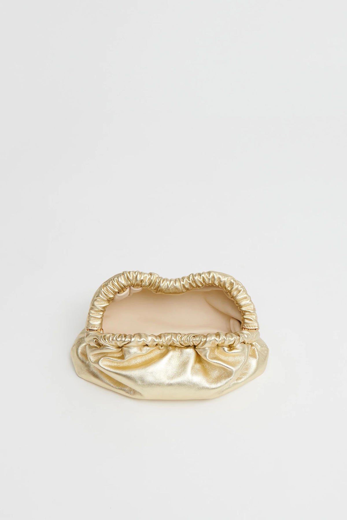mansur gavriel mini cloud clutch gold