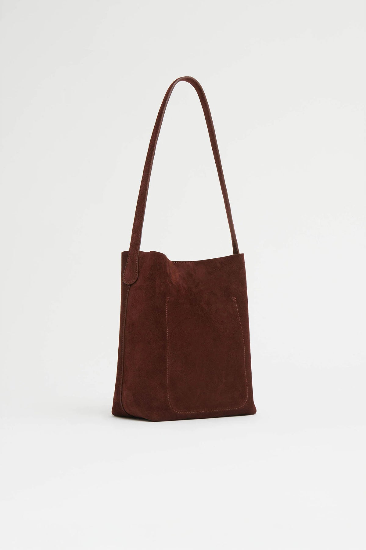 mansur gavriel small everyday cabas chocolate suede