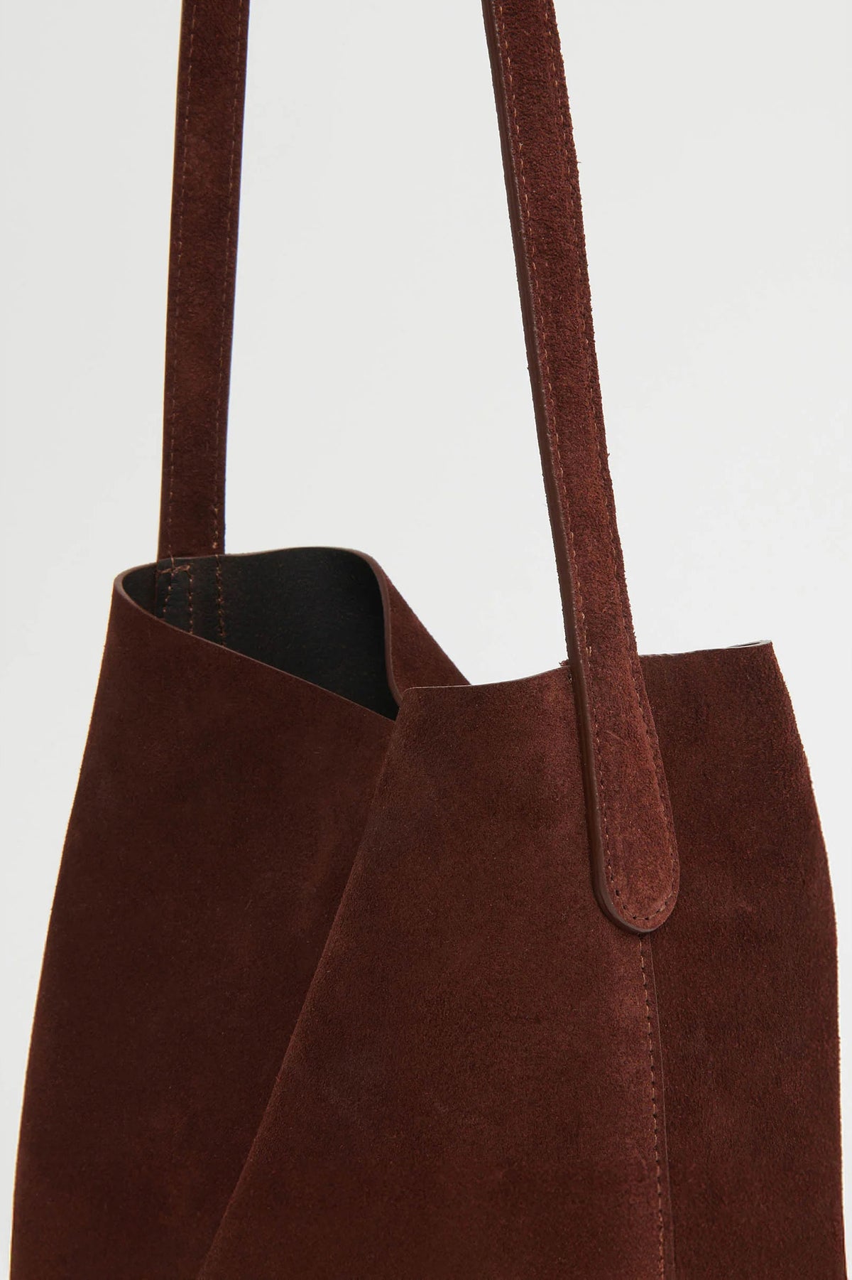 mansur gavriel small everyday cabas chocolate suede