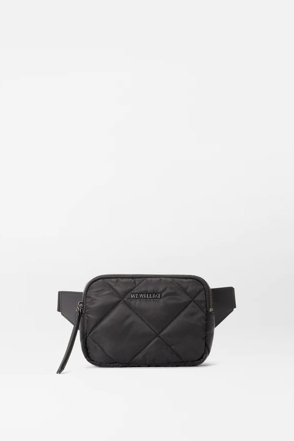 mz wallace black quilted madison belt bag