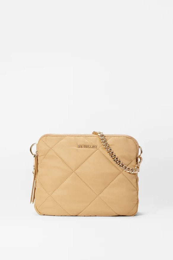 mz wallace camel quilted madison crossbody