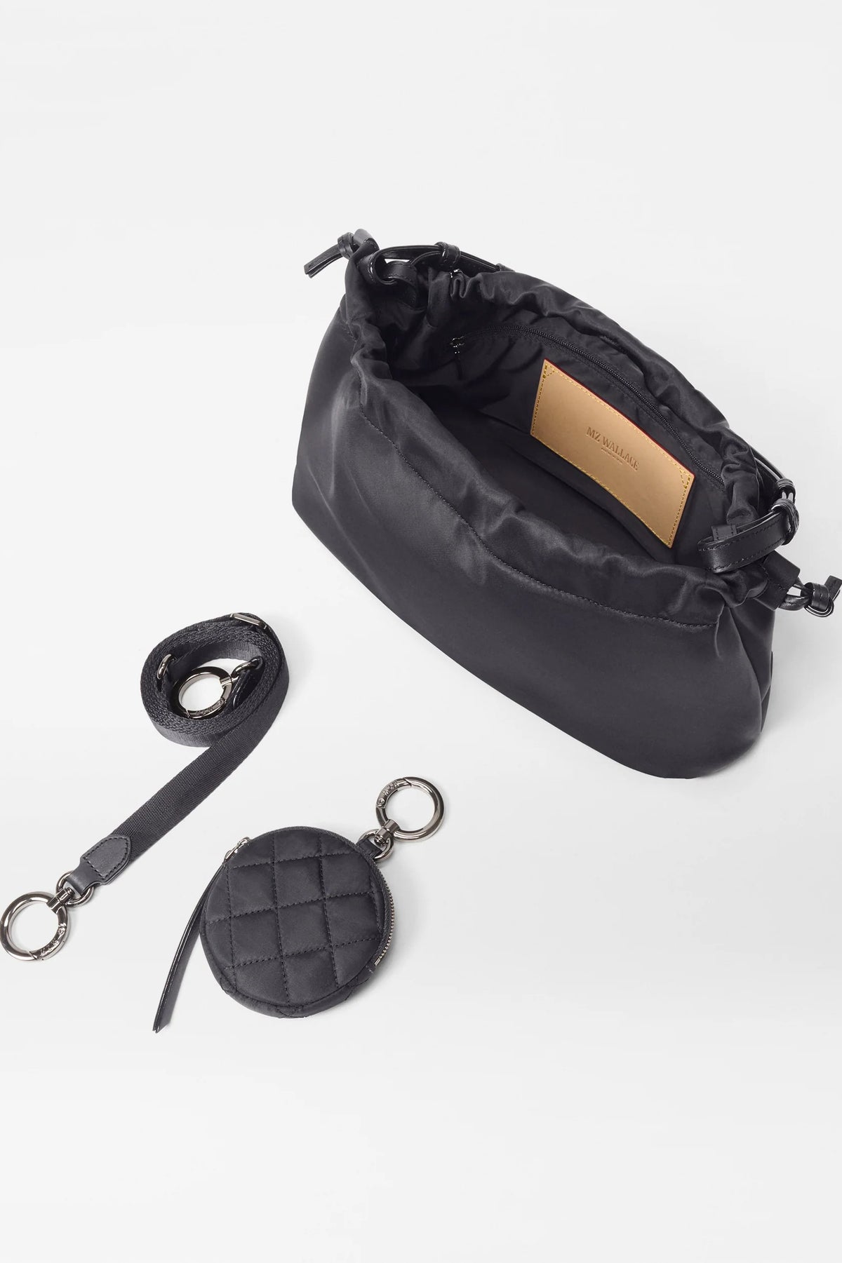 mz wallace black small waverly shoulder