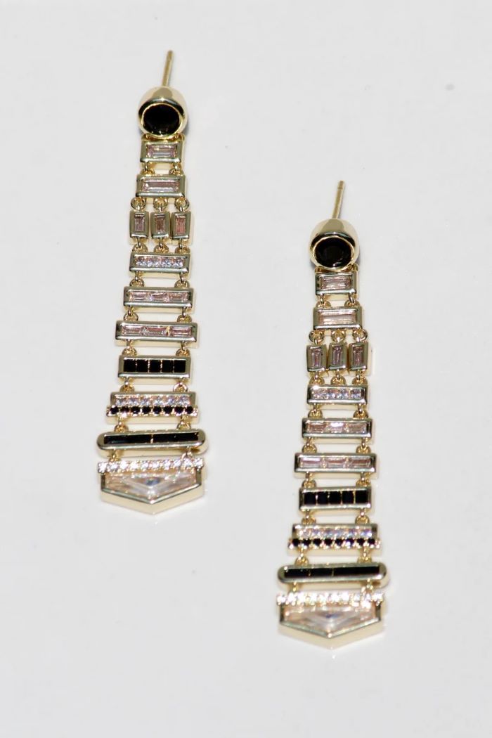 native gem deco earrings