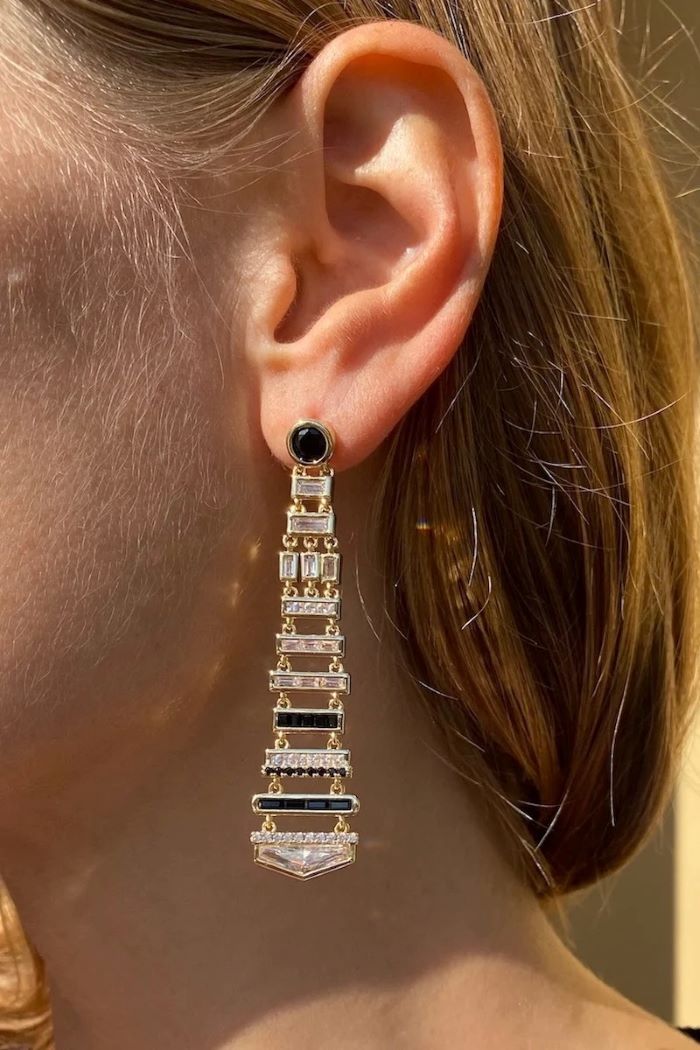 native gem deco earrings