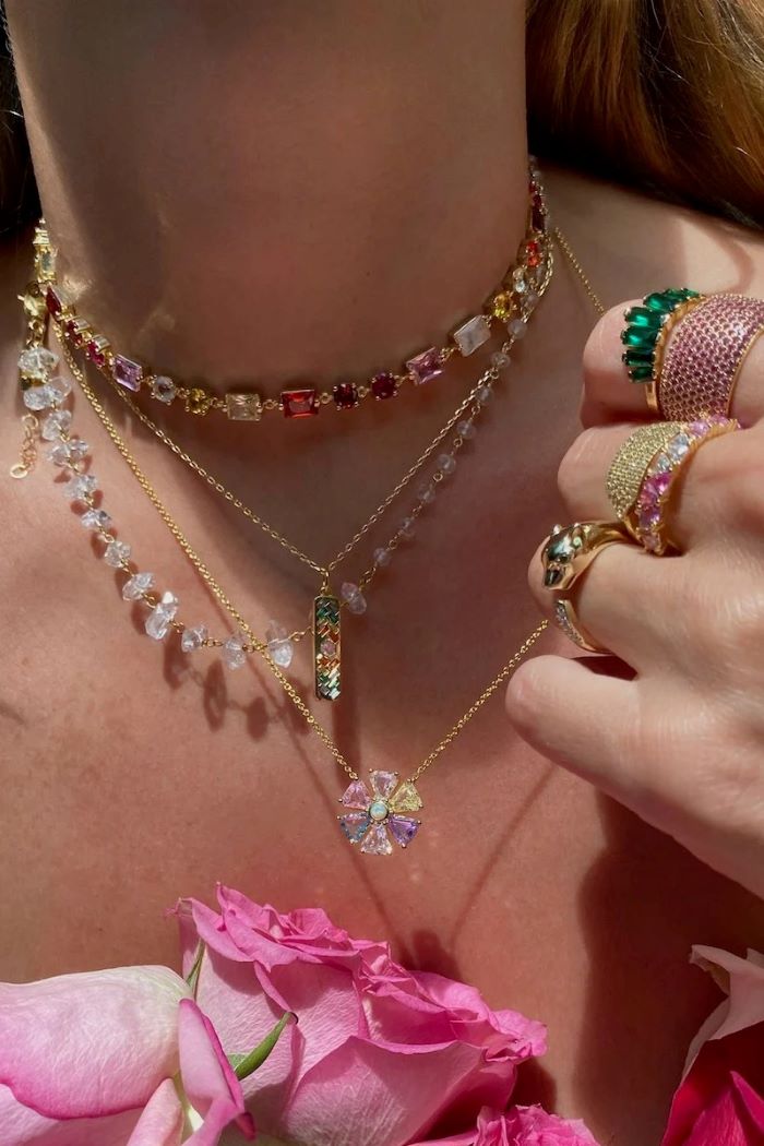 native gem sunbeam necklace