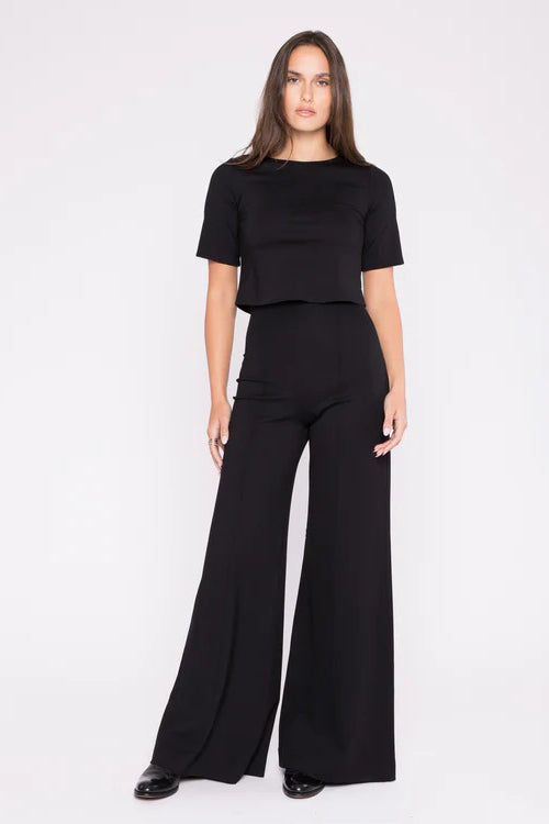 ripley rader ponte knit wide leg pant black