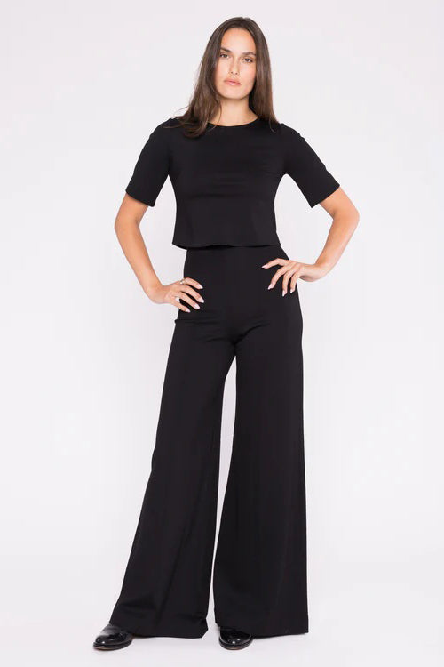 ripley rader ponte knit wide leg pant black