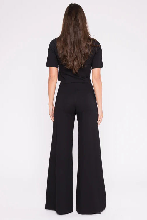 ripley rader ponte knit wide leg pant black