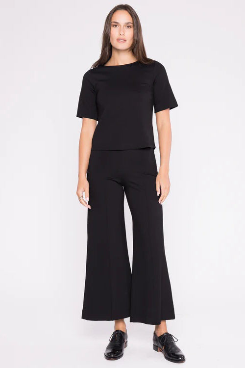 ripley rader ponte knit wide leg pant cropped black