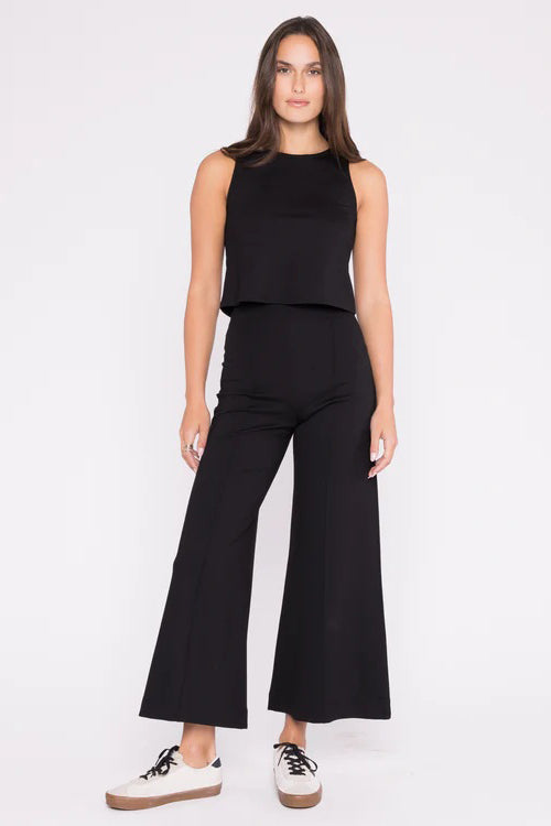 ripley rader ponte knit wide leg pant cropped black