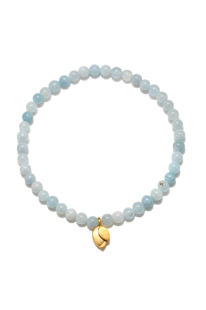 satya aquamarine gold lotus petal bracelet