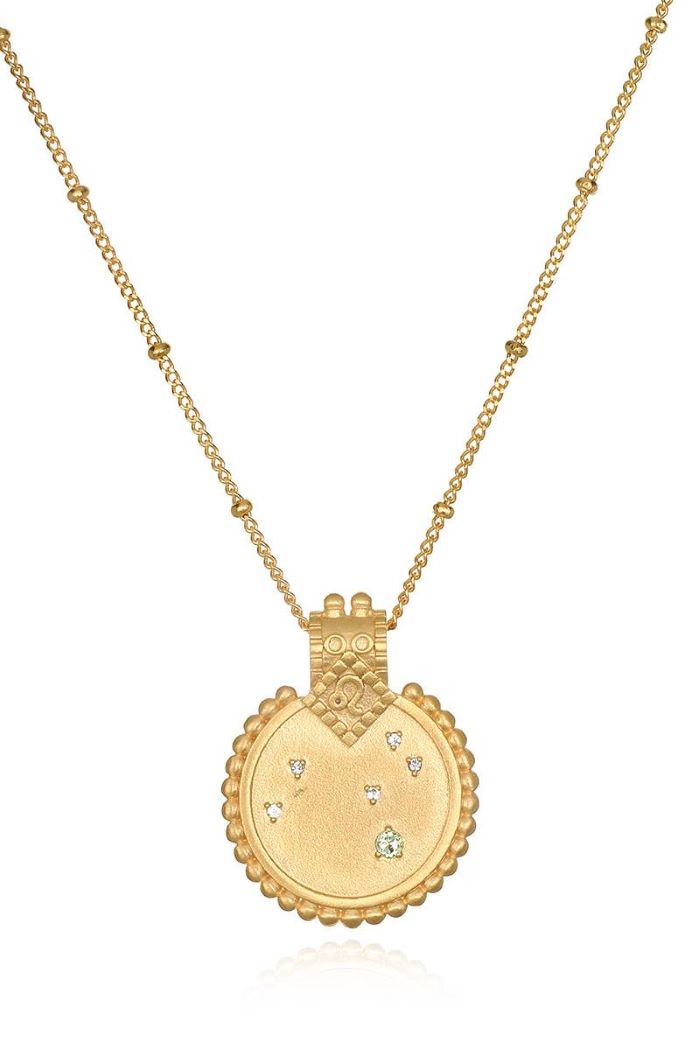 satya leo mandala zodiac constellation necklace