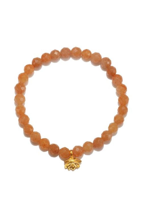 satya red aventurine lotus bracelet
