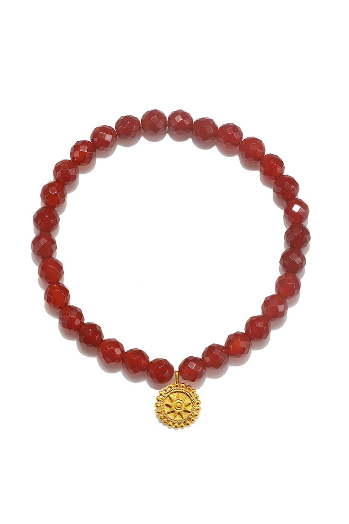 satya red carnelian mandala bracelet