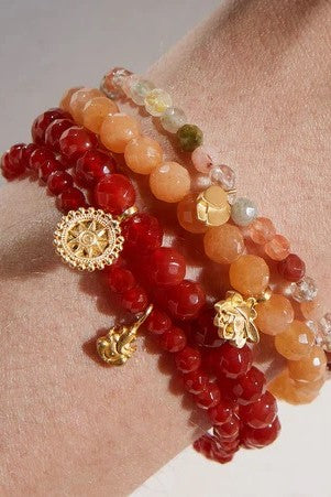 satya red carnelian mandala bracelet