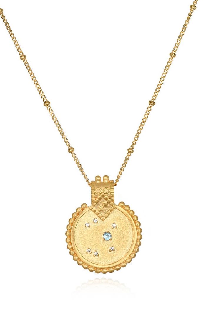 satya sagittarius mandala zodiac constellation necklace