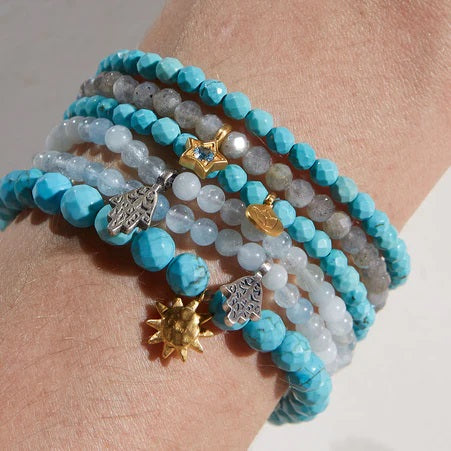 satya turquoise lotus bracelet