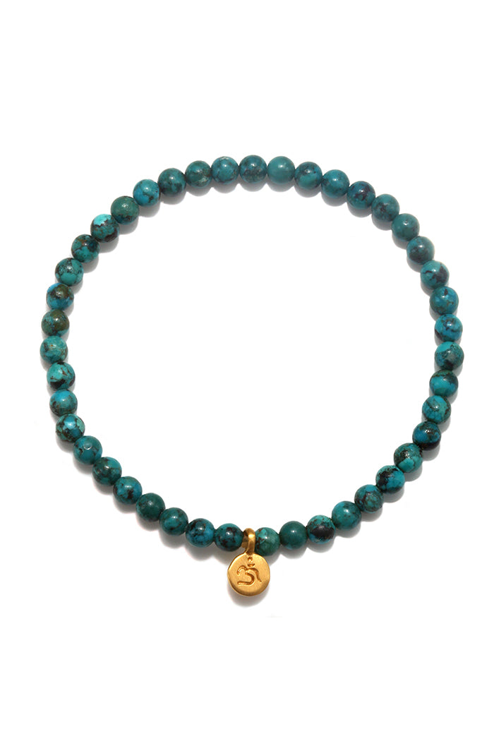 satya turquoise mini om bracelet
