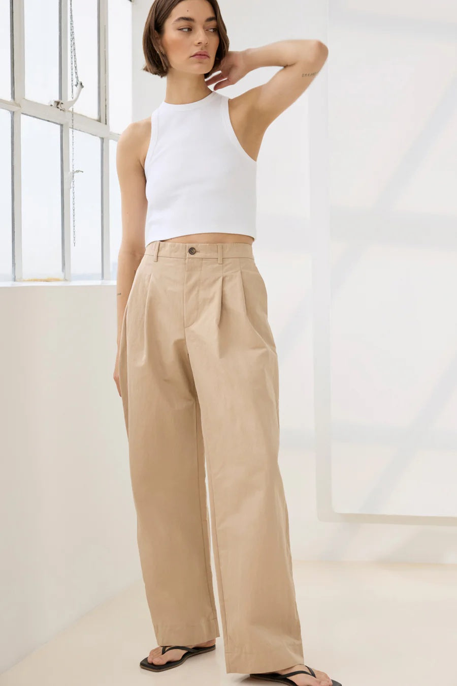 soldout.nyc the cropped not so basic tank white