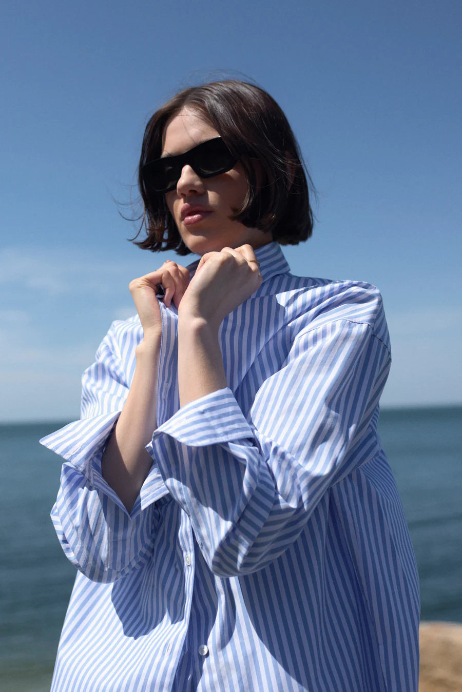 soldout.nyc the everything shirt french blue stripe