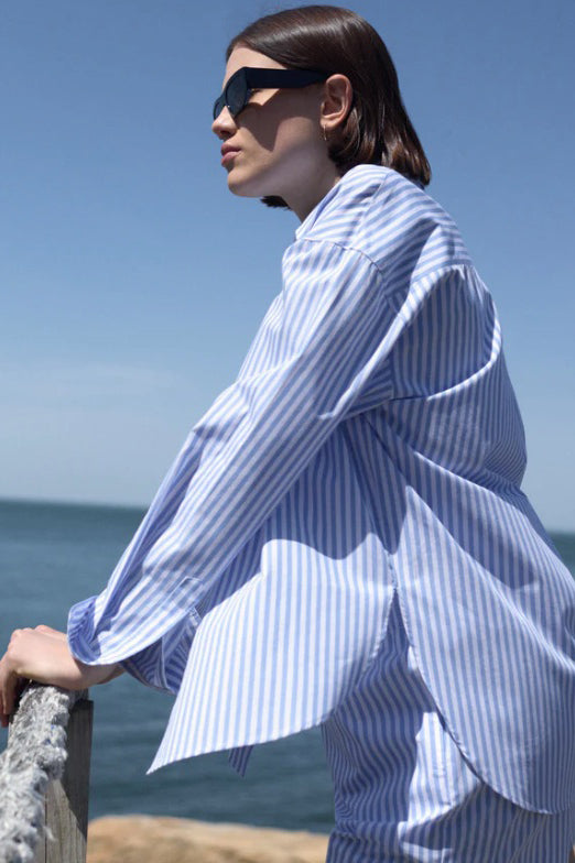 soldout.nyc the everything shirt french blue stripe