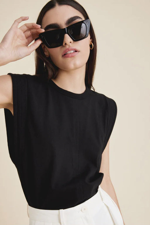 soldout.nyc the gimme that shoulder tee black