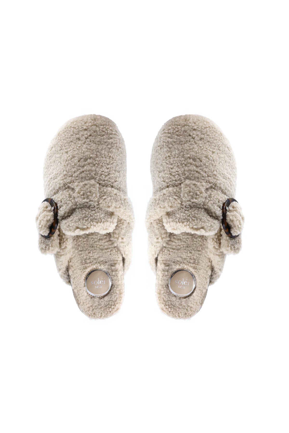 solei sea cimba sherpa clog cream puff