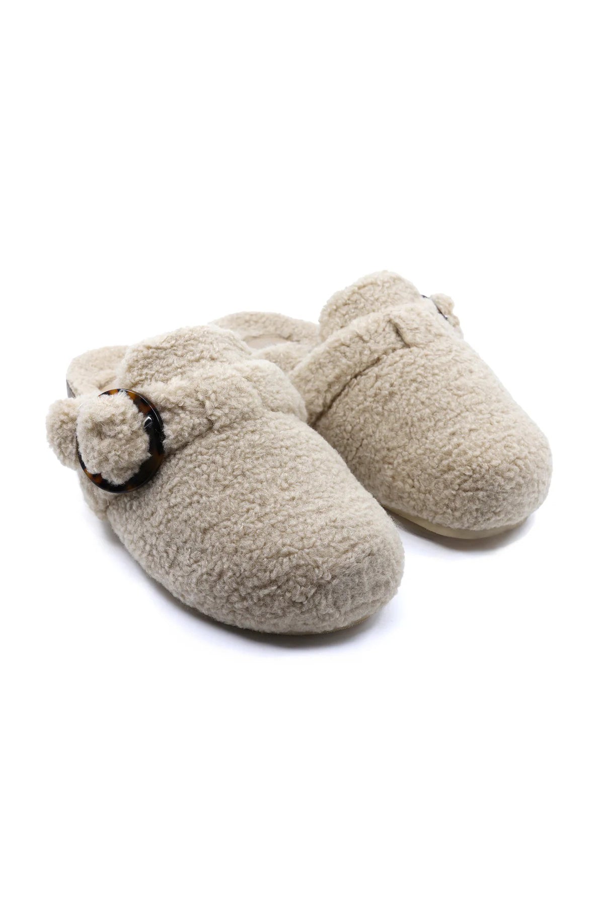 solei sea cimba sherpa clog cream puff