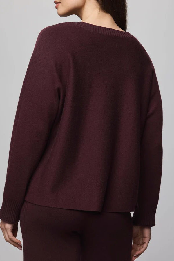 splendid georgie pullover sweater dark plum