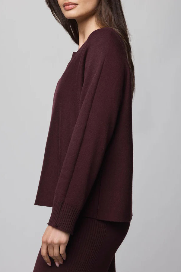 splendid georgie pullover sweater dark plum