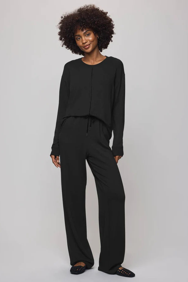 splendid supersoft trim pant black