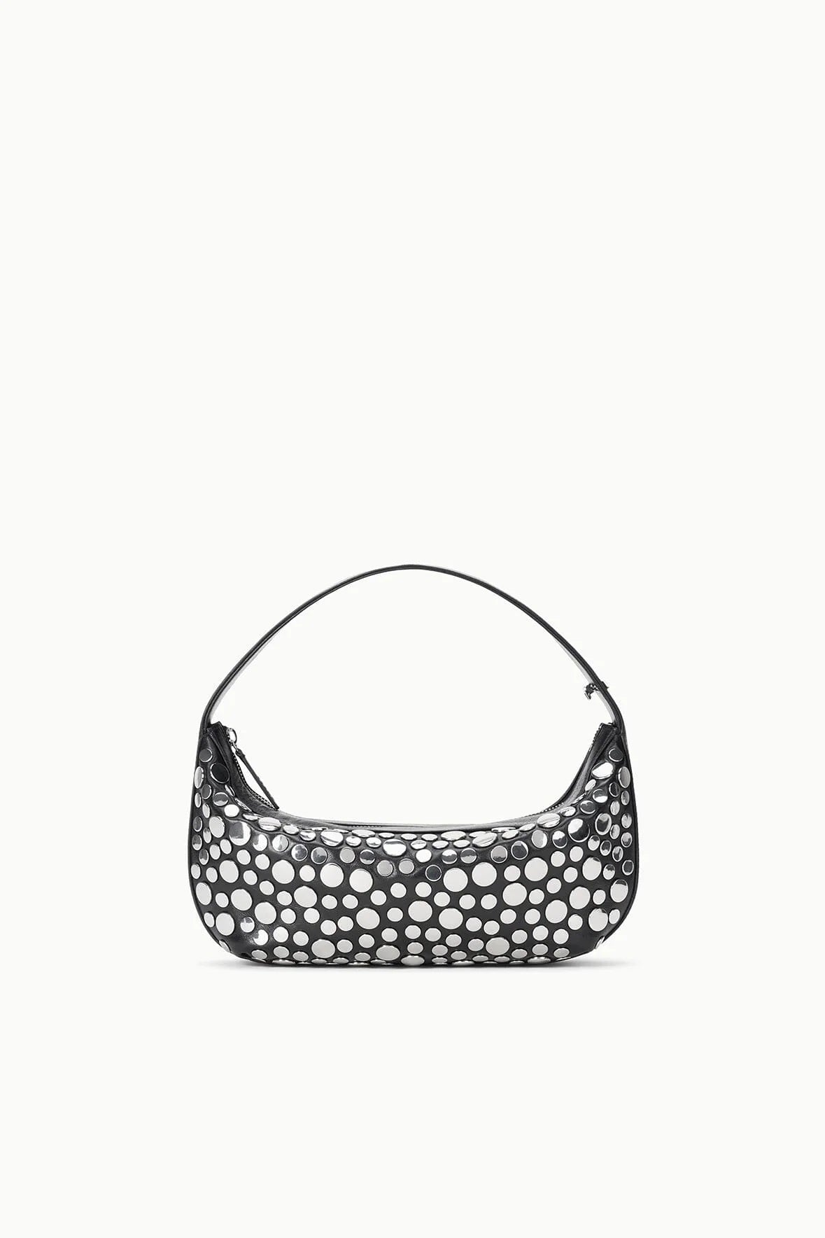 staud demy shoulder bag black rivets
