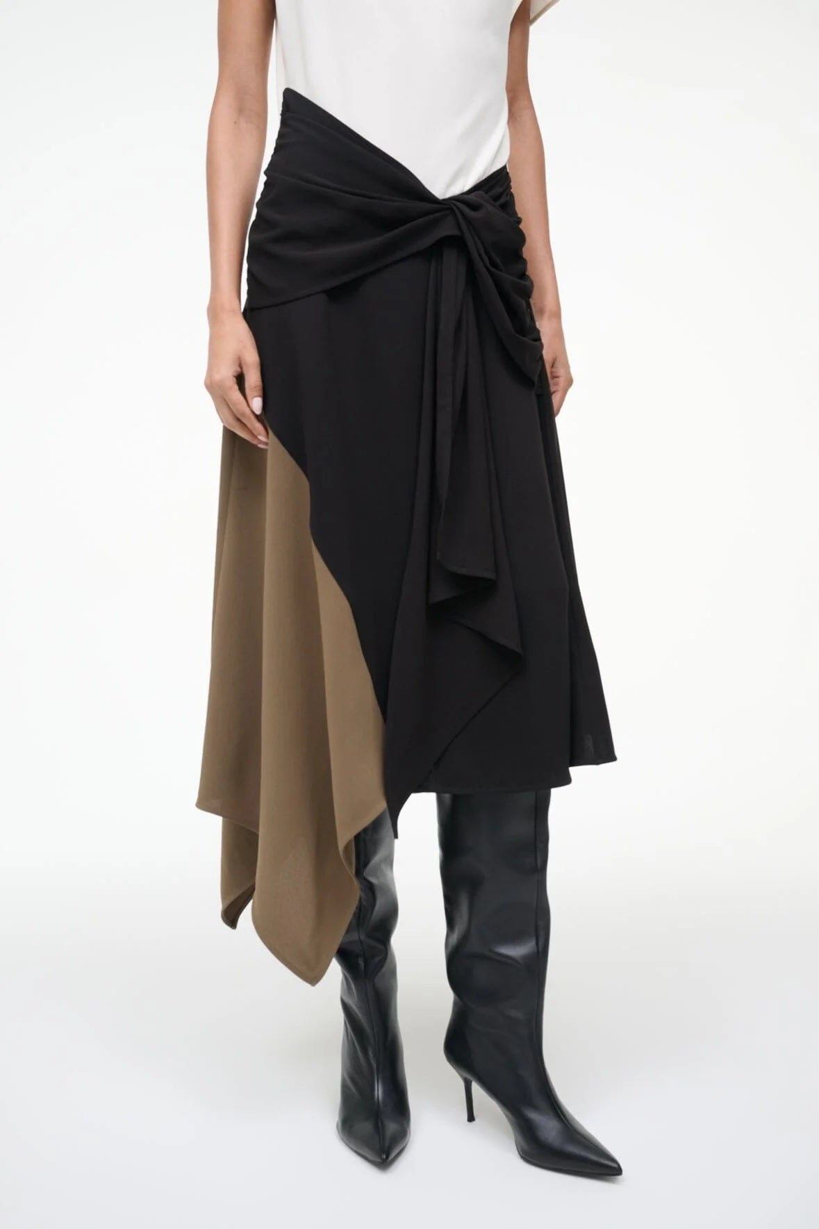 staud davina dress black multi