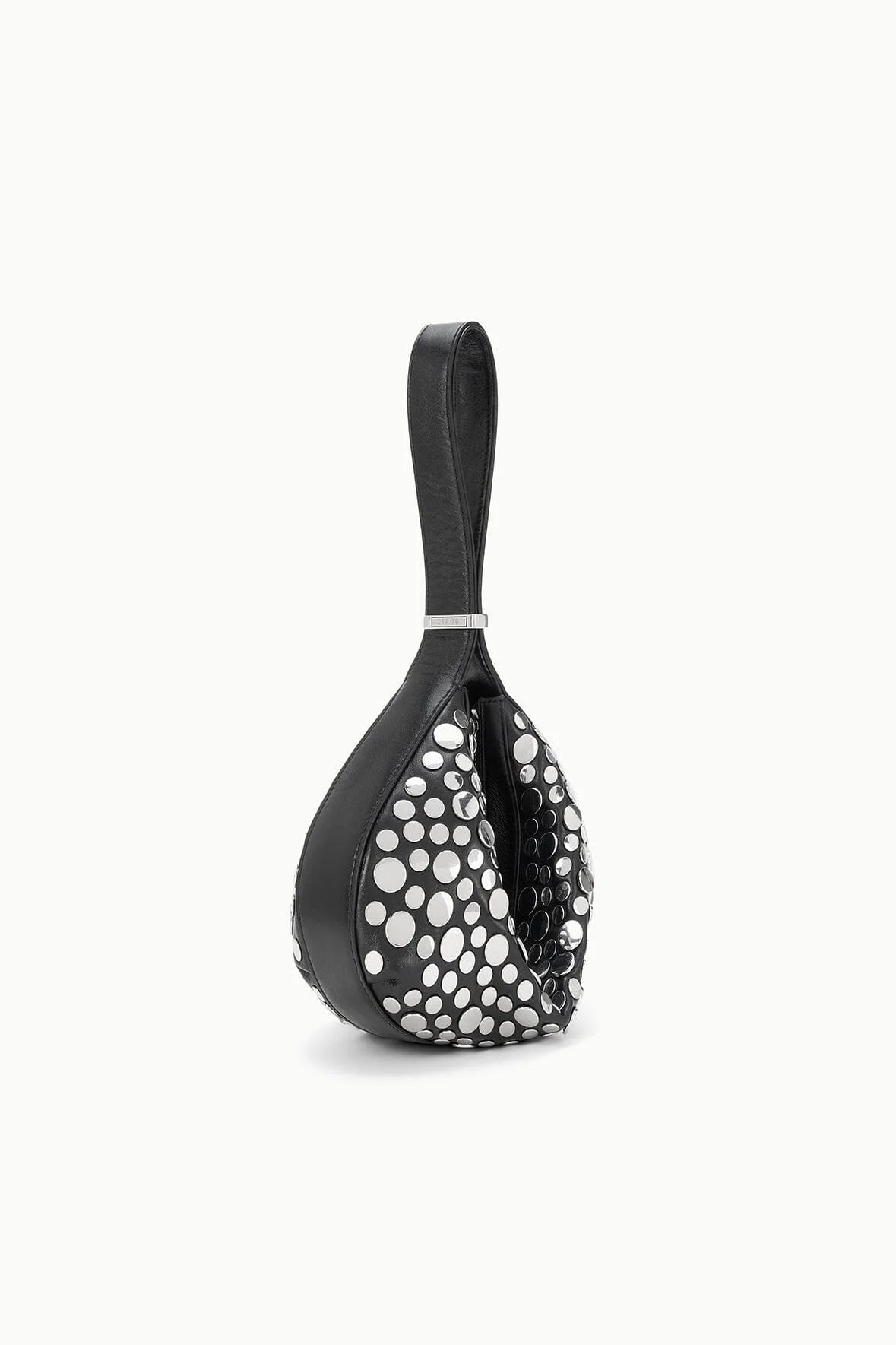 staud demy shoulder bag black rivets