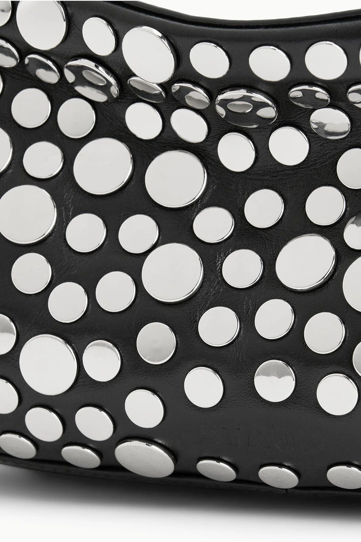 staud demy shoulder bag black rivets