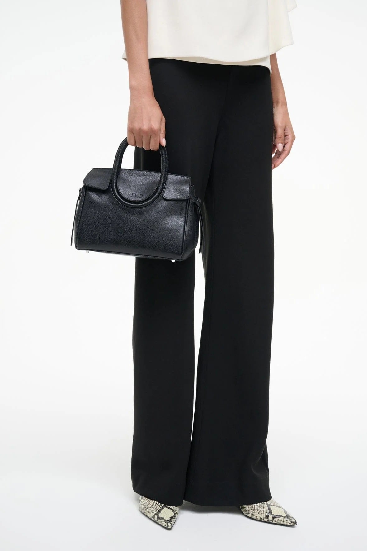 staud maude mini carryall black