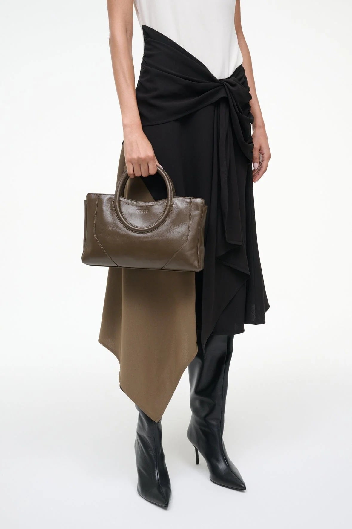 staud maude mini satchel truffle