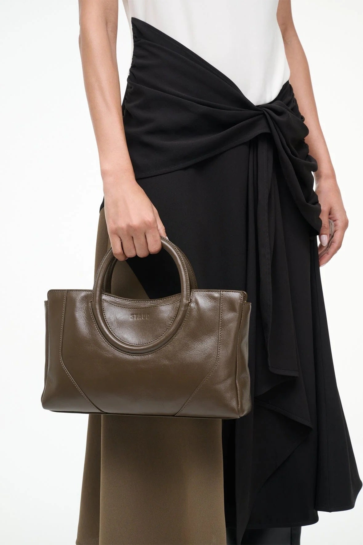 staud maude mini satchel truffle