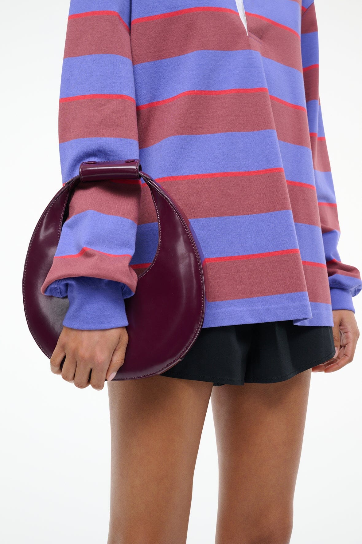 staud mini moon bag syrah