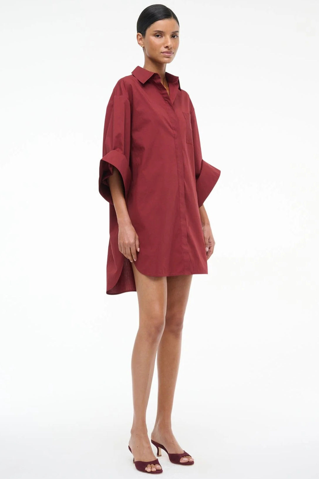 staud nico dress sangria
